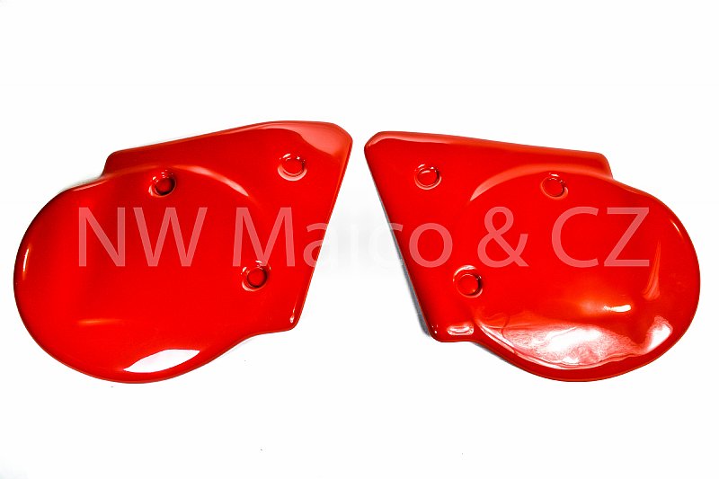 Image of Side Panel Set, Maico Plastic Reproduction All Models Fighting Red 1975