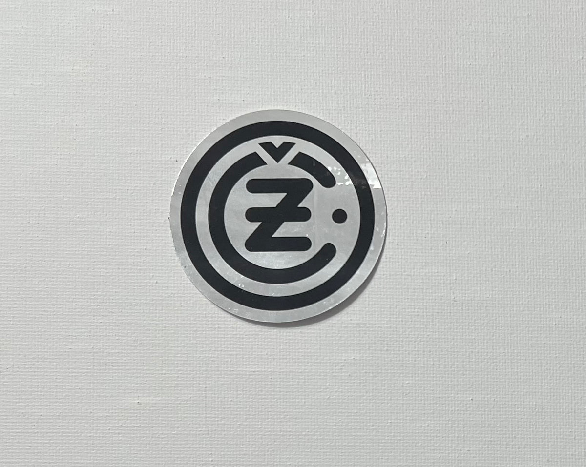 Image of Decal CZ Fuel Tank Black with Silver 1973 Only (Each)