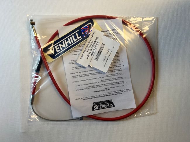 Image of Cable, Maico Venhill Front Brake 1970-79 MX 250/400/400, 1975-79 MX125 (Red)
